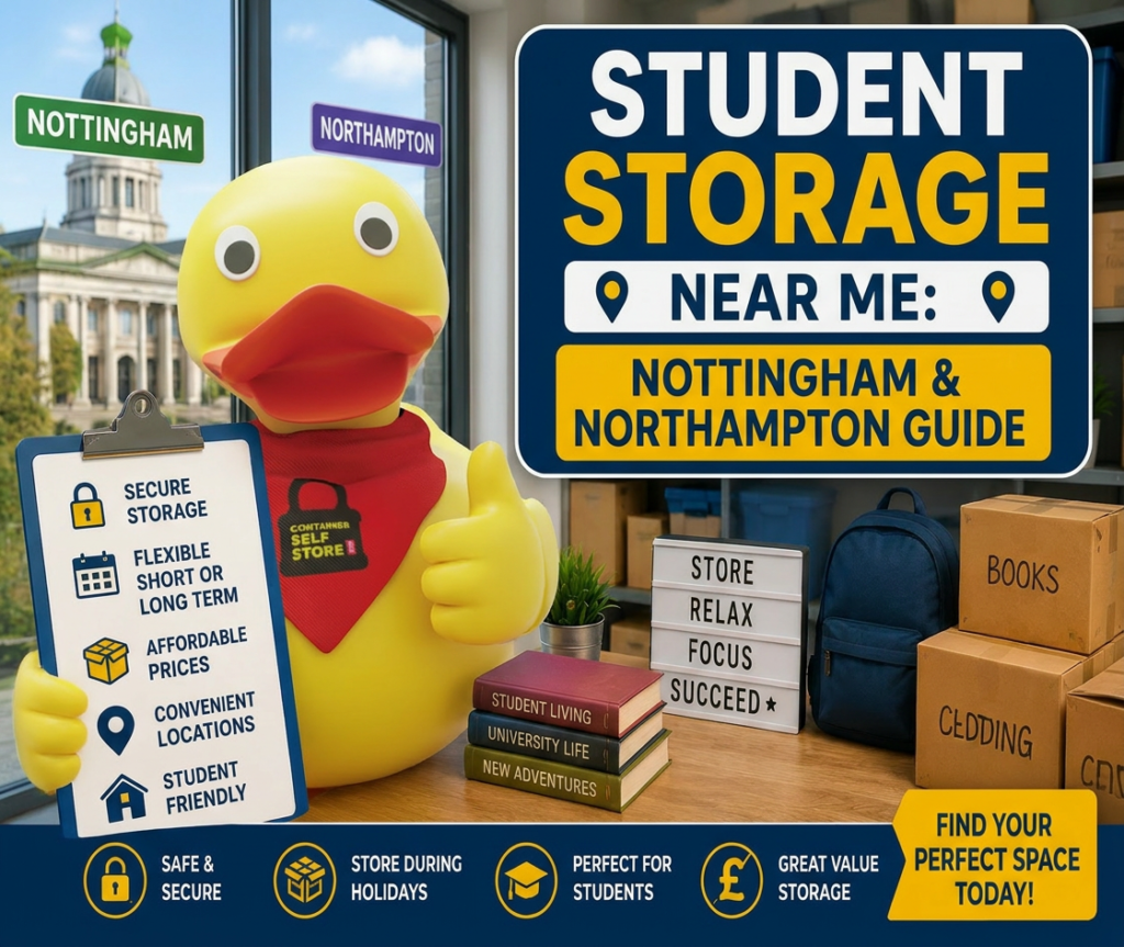 Guide to student storage in Nottingham and Northampton